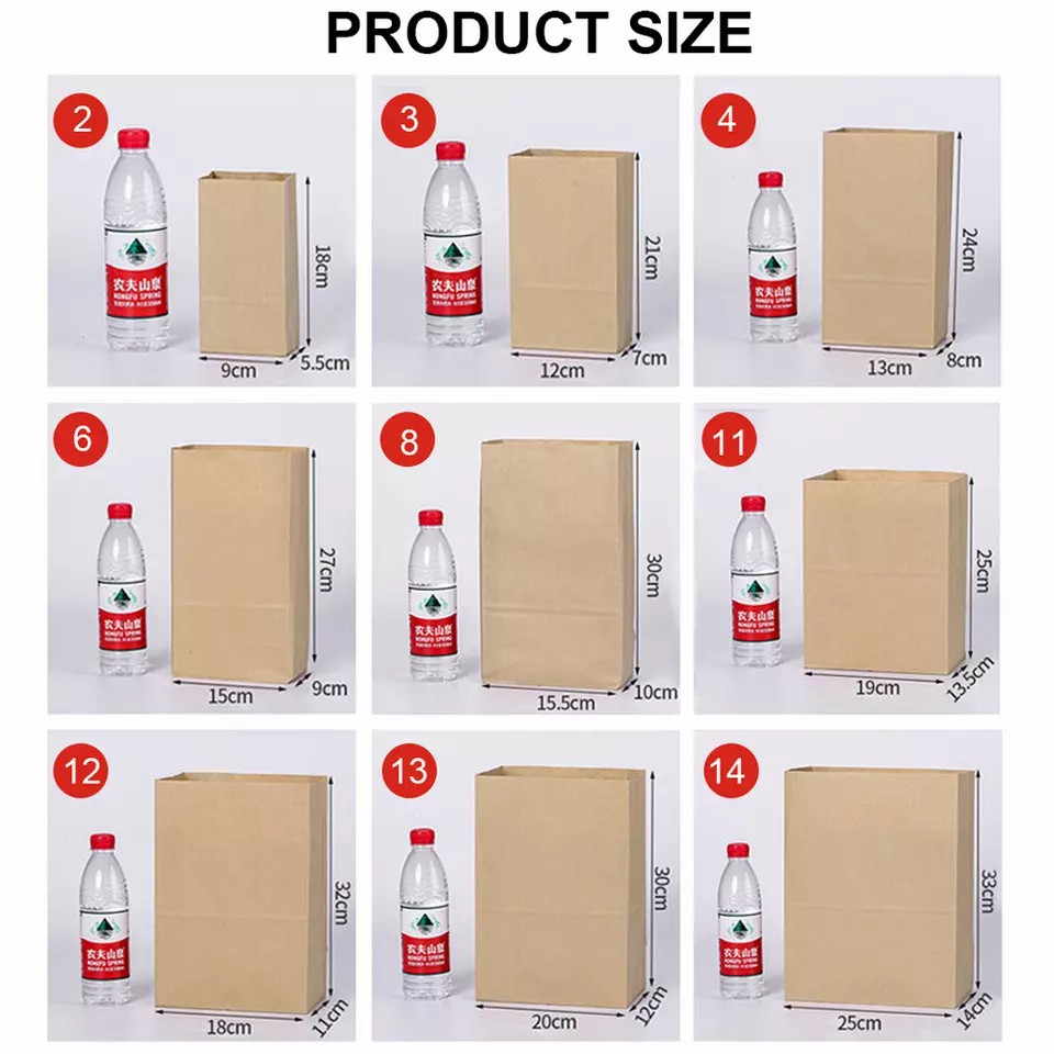 Размер бумажного пакета SOS