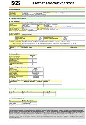 T-SRS-A-TECHN-02 SGS Factory Assessment-lista di cuntrollu puntuatu